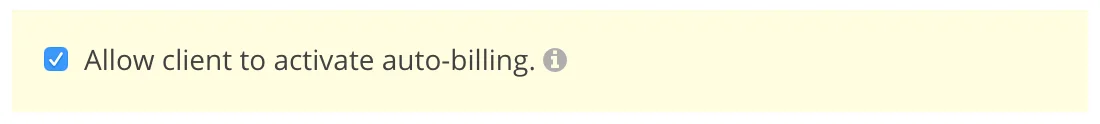 Harpoon Activate Auto Billing
