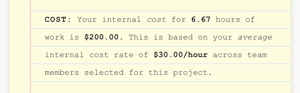 Harpoon Budget Calculator