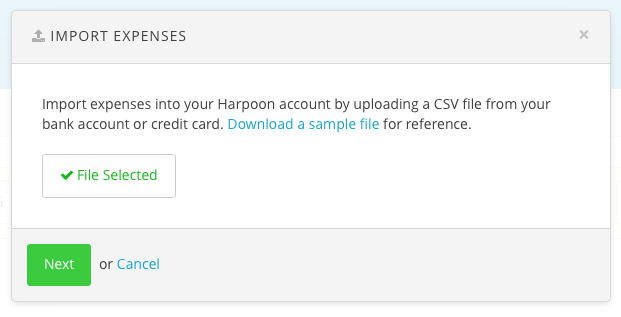 Harpoon Expense Import