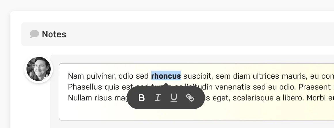 Harpoon Notes Rich Text