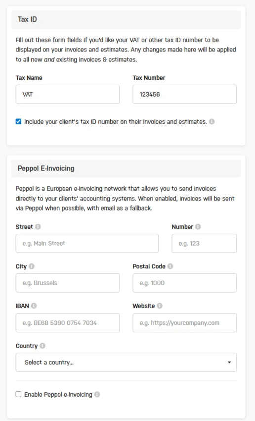 Account setup